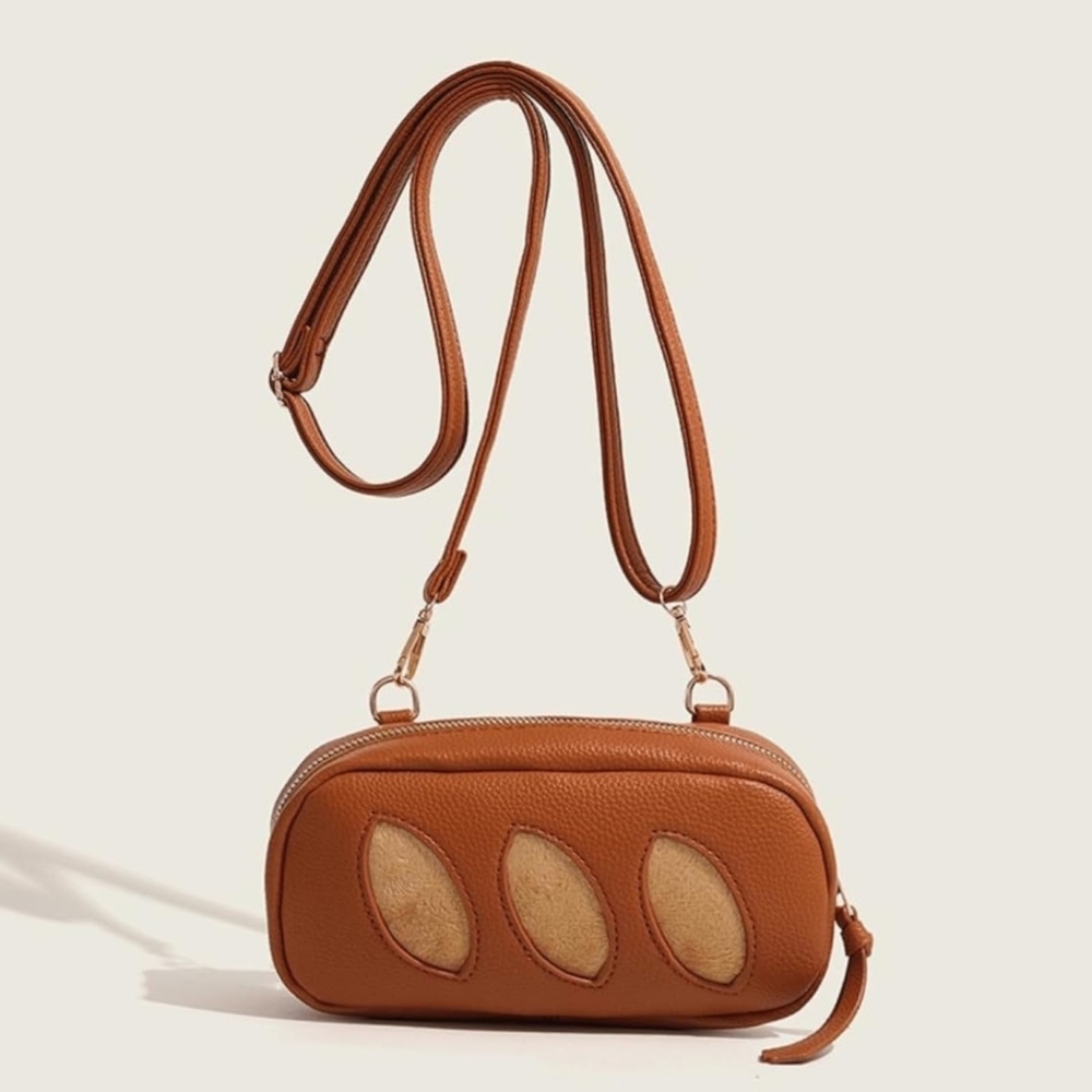 Novelty Crossbody Bag - Bread Purse - PU Leather Mini Handbag - Fashion Fun